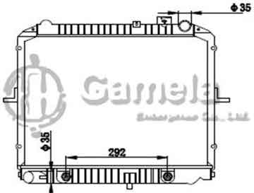 6191109067-T - Radiator for KIA K-SERIES O1- 2.7(D) A/T