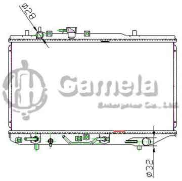 6191109080-T - Radiator for KIA AVELLA 1.3i G 97-AT AT