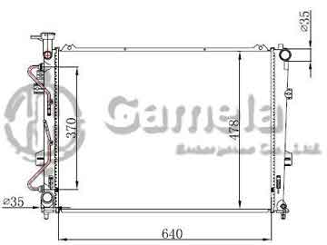 6191109086-T - Radiator for KIA CRESS/NAZA RANDO MPV 2.0CC.08- AT DPI: 2961