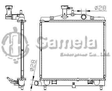 6191109091-T - Radiator for KIA PICANTO 2004 MT OEM: 2531007500, 2531007800