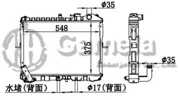 6191109106-T - Radiator for KIA M/T