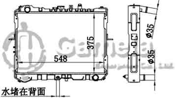 6191109107-T - Radiator for KIA M/T