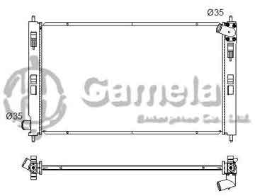 6191302015-T - Radiator for MITSUBISHI LANCER L4 2.0 08-13 M/T NISSENS: 628952 OEM: MN156092 DPI: 2979