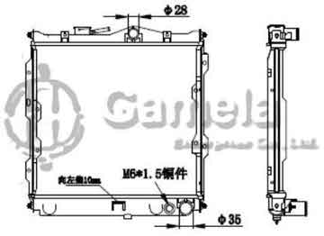 6191302025-T - Radiator for MITSUBISHI COLT III 1.2/1.5 82-92 M/T NISSENS: 62821 OEM: MB222073