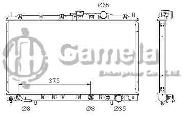 6191302031-T - Radiator for MITSUBISHI EXPO / EAGLE SUMMIT L4 1.8/2.4 92-95 A/T OEM: MB660210, MB924254, MB660211, MB924250 DPI: 1736