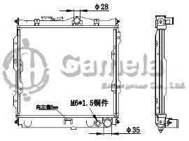 6191302043-T - Radiator for MITSUBISHI K722 M/T OEM: MB222073