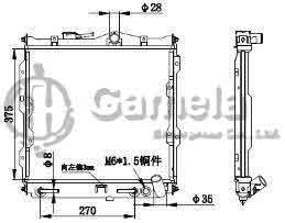 6191302044-T - Radiator for MITSUBISHI K722 A/T