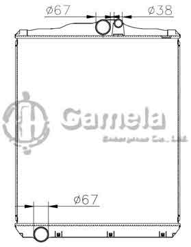 6191302067-T - Radiator for MITSUBISHI FUSO SUPER GREAT 03- M/T OEM: ME403635