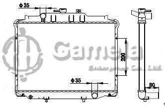 6191302100-T - Radiator for MITSUBISHI DELICA'87-93 M/T