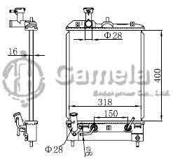 6191302107-T - Radiator for MITSUBISHI EKSPORTS CBA-H81W 2004 A/T OEM: 1350A036