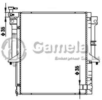 6191302111-T - Radiator for MITSUBISHI G200 04-/L200,07- M/T NISSENS: 62896 OEM: MN222333, 1350A