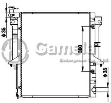 6191302112-T - Radiator for MITSUBISHI G200 04-/L200,07- A/T