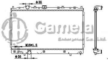 6191302145-T - Radiator for MITSUBISHI LANCER'95-99 M/T