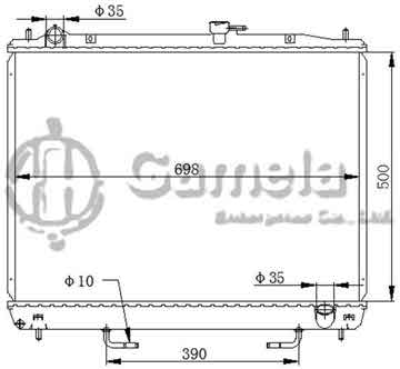 6191302180-T - Radiator for MITSUBISHI PAJERO'2002 V73 A/T