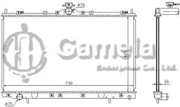 6191302181-T - Radiator for MITSUBISHI GRANDIS 2.4 04- M/T NISSENS: 68182 OEM: MN171216