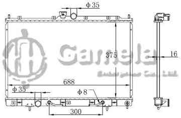 6191302185-T - Radiator for MITSUBISHI OUTLANDER.CU5W 2003 A/T