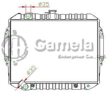 6191302186-T - Radiator for MITSUBISHI PAJERO V33 92-98 A/T