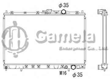 6191302189-T - Radiator for MITSUBISHI SPACE WAGON (N3_W, N4_W) 4D68 92-10 M/T OEM: MB906092