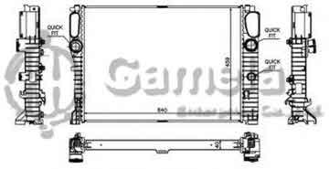 6191304008-T - Radiator for MERCEDES BENZ E-CLASS W211/S211 02-10 A/T NISSENS: 62796A OEM: 2115000802, 2115003202