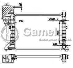 6191304013-T - Radiator for MERCEDES BENZ SPRINTER 95-06 A/T OEM: A9015001800