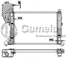 6191304014-T - Radiator for MERCEDES BENZ SPRINTER 95-06 M/T NISSENS: 62687A OEM: 9015001800