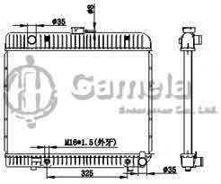 6191304023-T - Radiator for MERCEDES BENZ W123/126/280S L6 2.8 76-85 A/T NISSENS: 62680 OEM: 1235013301, 1235013501, 1235013801, 1235010901 DPI: 671