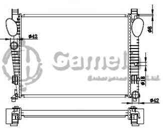 6191304034-T - Radiator for MERCEDES BENZ S350/S430/S500/S600 V6/V8 3.7/4.3 00-09 M/T NISSENS: 62772 OEM: 2205000103