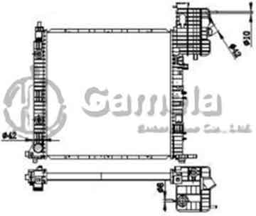 6191304042-T - Radiator for MERCEDES BENZ V CLASS 638/VITO W638 96-03 A/T OEM: 6385012801