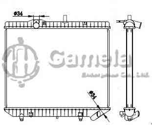 6191304043-T - Radiator for MERCEDES BENZ MB100 M/T OEM: 6615003902