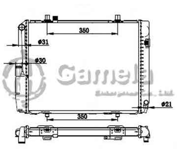 6191304066-T - Radiator for MERCEDES BENZ W201/190E 2.6 82-93 M/T