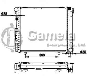 6191304070-T - Radiator for MERCEDES BENZ W124/200E 230E W201/190E 84-93 M/T NISSENS: 62640 OEM: 2015002803