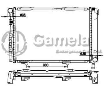 6191304072-T - Radiator for MERCEDES BENZ W124/200/250D/E20D 84-93 M/T NISSENS: 62549A OEM: 1245000403, 1245001202, 1245002303, 1245004903