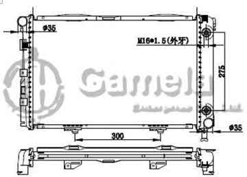 6191304073-T - Radiator for MERCEDES BENZ W201/190E 2.0 82-93 A/T NISSENS: 62670A OEM: 2015004203, 2015004103