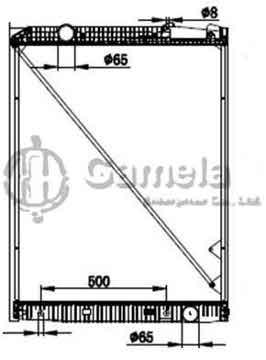 6191304089-T - Radiator for MERCEDES BENZ TRUCKS ACTROS/ ZETROS 02- A/T NISSENS: 62649A OEM: 9425001103, 9425001703, 9425003203, 9425003303, 9425003103