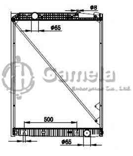 6191304091-T - Radiator for MERCEDES BENZ TRUCKS ACTROS 02- A/T NISSENS: 62652A OEM: 9425001503, 9425000903, 9425000603