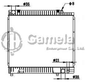 6191304092-T - Radiator for MERCEDES BENZ S CLASS W126/300SD 81-85 M/T M/T OEM: 1265002303, 1265000903, 1265003503, 1265000701 DPI: 473