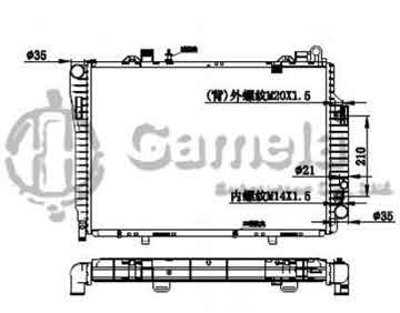 6191304095-T - Radiator for MERCEDES BENZ C CLASS C250 93-01 A/T NISSENS: 62765 OEM: 2025005603, 2025005503