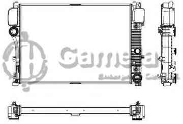 6191304103-T - Radiator for MERCEDES BENZ C CLASS W204 05- A/T NISSENS: 67107A OEM: 2215002603, 2215000003, 2215000203, 2215000503, 2215003103