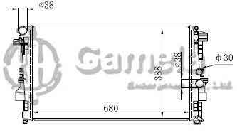 6191304106-T - Radiator for MERCEDES BENZ VIANO/VITO 03- M/T NISSENS: 62572 OEM: 6395010401, 6395011101