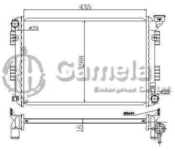 6191304108-T - Radiator for MERCEDES BENZ R001 M/T