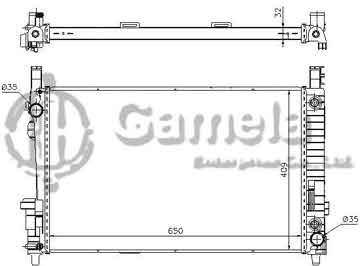 6191304111-T - Radiator for MERCEDES BENZ A-CLASS W169 04/ B-CLASS W245 05- A/T NISSENS: 62799A OEM: 1695000403, 1695000504, 1695001803, 1695000003, 1695000404, 1695002103