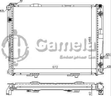 6191304114-T - Radiator for MERCEDES BENZ E-CLASS W124 E300D 93-95 A/T NISSENS: 62762A OEM: 1245002302, 1245002202, 1245008103 DPI: 1432