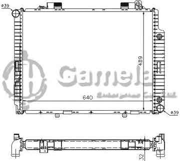 6191304115-T - Radiator for MERCEDES BENZ E-CLASS W210 E290 TURBO-D 95-02 A/T NISSENS: 62665A OEM: 2105006503, 2105001603, 2105003403