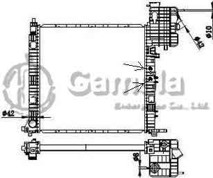 6191304118-T - Radiator for MERCEDES BENZ V-CLASS W638 96- M/T