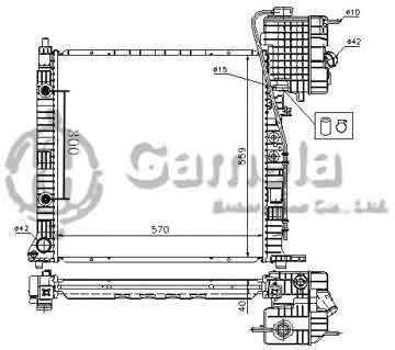 6191304120-T - Radiator for MERCEDES BENZ V-CLASS W638 96- A/T