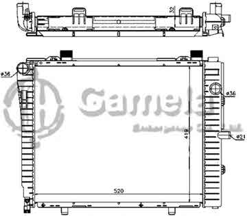 6191304126-T - Radiator for MERCEDES BENZ C-CLASS W202 93-02 M/T