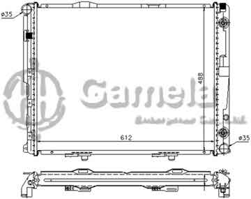 6191304127-T - Radiator for MERCEDES BENZ E-CLASS/300D L6 3.0L 96-87 A/T NISSENS: 62695A OEM: 1245003203, 1245000002, 1245003103 DPI: 119/1310