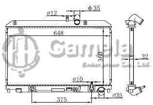 6191326012-T - Radiator for MAZDA RX-8 09-11 A/T DPI: 13101