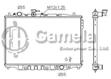 6191326029-T - Radiator for MAZDA 626 /MX-6 L4 2.2 88-92 M/T NISSENS: 62405A/62406/62391 OEM: F8C115200, FEAM15200 DPI: 248MT