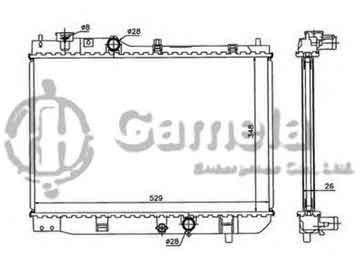 6191326032-T - Radiator for MAZDA 323 PROTEGE/ASTINA/ PREMACY 2.0 98-05 M/T NISSENS: 62431A OEM: RF3F15200A, RF3F15200C